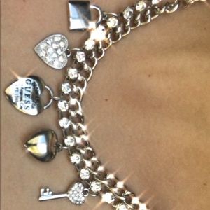 GUESS heart locket chain necklace